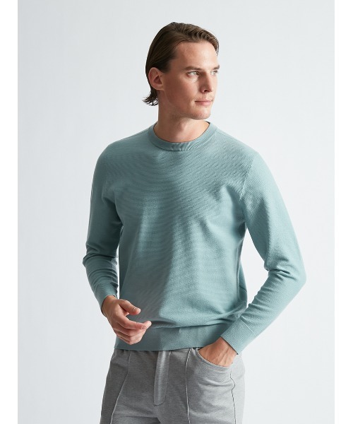 AOURE（アウール）の「LUME クルーネック（ニット/セーター・メンズ・ホワイト/ミント/ブラック・MEDIUM/LARGE/SMALL/X-LARGE）」の3枚目の写真