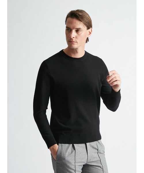 AOURE（アウール）の「LUME クルーネック（ニット/セーター・メンズ・ホワイト/ミント/ブラック・MEDIUM/LARGE/SMALL/X-LARGE）」の2枚目の写真