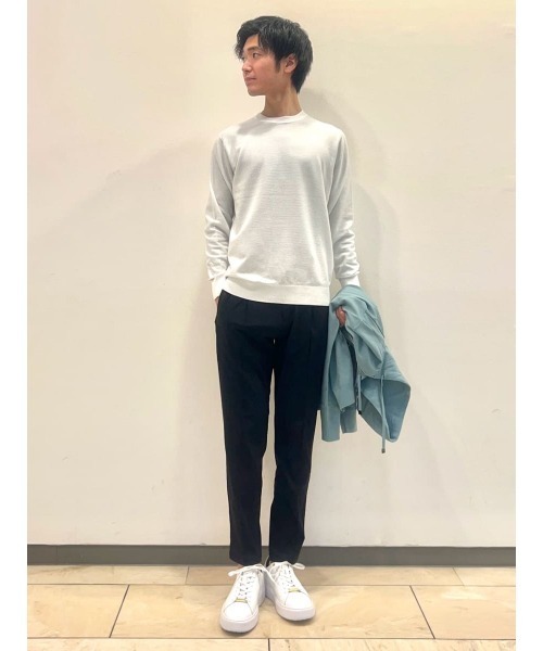AOURE（アウール）の「LUME クルーネック（ニット/セーター・メンズ・ホワイト/ミント/ブラック・MEDIUM/LARGE/SMALL/X-LARGE）」の4枚目の写真