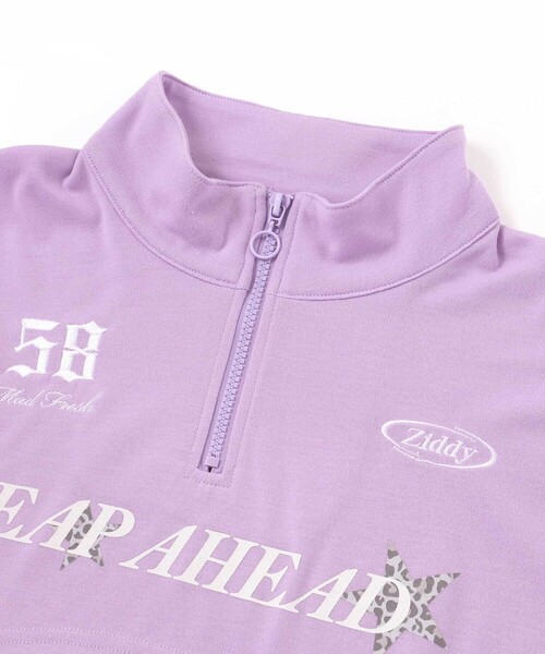 ZIDDY（ジディ）の「ハーフジップドロップショルダートップス＆短丈半袖Tシャツセット(130~160cm)（その他トップス・キッズ・ブラック/パープル・130cm/140cm/FREE/150cm）」の16枚目の写真