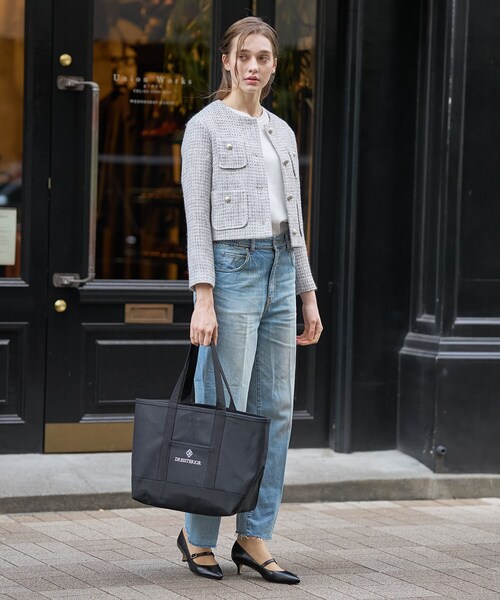 DRESSTERIOR（ドレステリア）の「ラメミックスツイードジャケット（ノーカラージャケット・レディース・ライトグレー・40/38/36）」の11枚目の写真