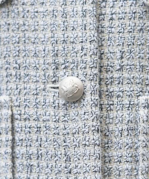 DRESSTERIOR（ドレステリア）の「ラメミックスツイードジャケット（ノーカラージャケット・レディース・ライトグレー・40/38/36）」の16枚目の写真