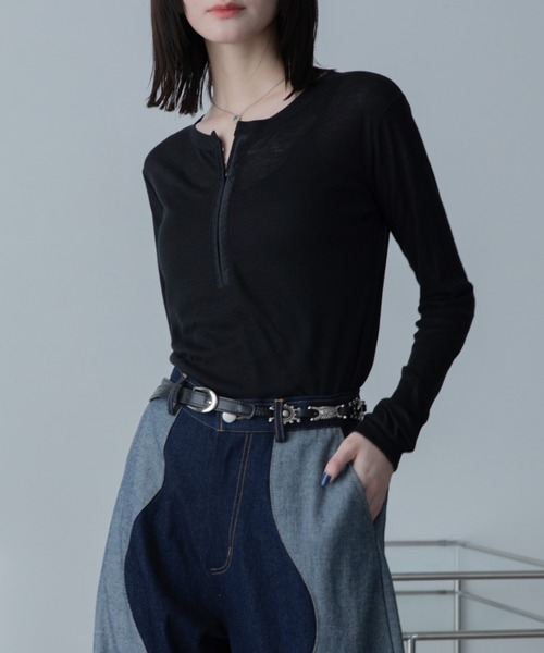 VACANCY(ヴァカンシー)の「ウエスタンバックルベルト/細ベルト(ベルト・レディース・ブラック・FREE)」の5枚目の写真