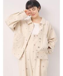 Samansa Mos2 | 【オーガニックコットン】デニムジャケット(ノーカラージャケット)