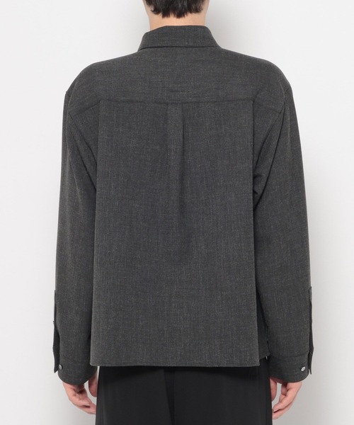 HARE（ハレ）の「レイヤードメランジシャツ(HARE)（シャツ/ブラウス・メンズ・ブラック/グリーン/ベージュ・FREE）」の6枚目の写真