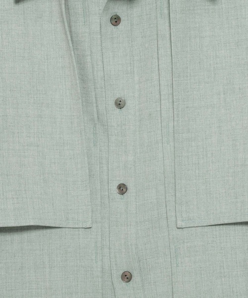 HARE（ハレ）の「レイヤードメランジシャツ(HARE)（シャツ/ブラウス・メンズ・ブラック/グリーン/ベージュ・FREE）」の12枚目の写真