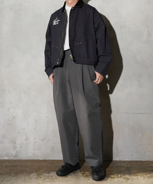 THRIFTY LOOK(スリフティールック)の「THRIFTY LOOK / スリフティールック CROPPED ENGINEER JACKET ダック ショート ジップジャケット(ブルゾン・メンズ・ワイン/ブラック/グレー・MEDIUM/SMALL/LARGE)」の12枚目の写真
