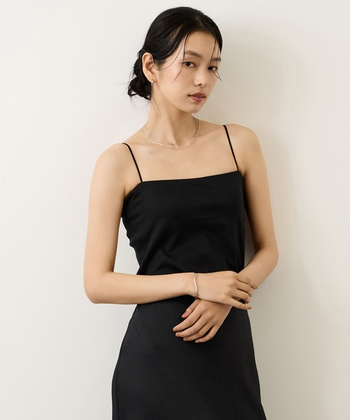 ROPE'(ロペ)の「【Lala Vie(ララヴィ)】別注カップ付きキャミソール(巾着付き)/イージーケア(キャミソール・レディース・ブラック/ホワイト・FREE)」の6枚目の写真