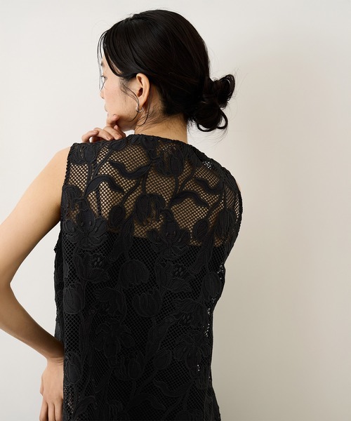 ROPE'(ロペ)の「【Lala Vie(ララヴィ)】別注カップ付きキャミソール(巾着付き)/イージーケア(キャミソール・レディース・ブラック/ホワイト・FREE)」の7枚目の写真