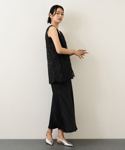 ROPE'(ロペ)の「【Lala Vie(ララヴィ)】別注カップ付きキャミソール(巾着付き)/イージーケア(キャミソール・レディース・ブラック/ホワイト・FREE)」の10枚目の写真