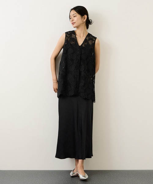 ROPE'(ロペ)の「【Lala Vie(ララヴィ)】別注カップ付きキャミソール(巾着付き)/イージーケア(キャミソール・レディース・ブラック/ホワイト・FREE)」の11枚目の写真