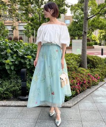 残りわずか！】タックティアードストリングフレアスカート（スカート
