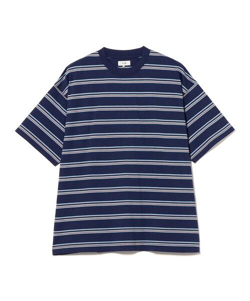 BEAMS(ビームス)の「ルーズ ボーダー Tシャツ(Tシャツ/カットソー・メンズ・グレー/ブルー/レッド系その他2・S/M/L/XL)」の3枚目の写真