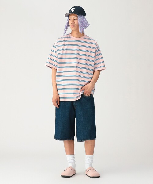 BEAMS(ビームス)の「ルーズ ボーダー Tシャツ(Tシャツ/カットソー・メンズ・グレー/ブルー/レッド系その他2・S/M/L/XL)」の19枚目の写真