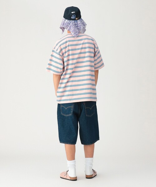 BEAMS(ビームス)の「ルーズ ボーダー Tシャツ(Tシャツ/カットソー・メンズ・グレー/ブルー/レッド系その他2・S/M/L/XL)」の4枚目の写真