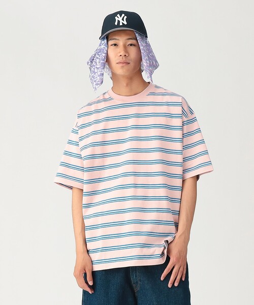BEAMS(ビームス)の「ルーズ ボーダー Tシャツ(Tシャツ/カットソー・メンズ・グレー/ブルー/レッド系その他2・S/M/L/XL)」の5枚目の写真