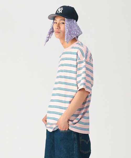 BEAMS(ビームス)の「ルーズ ボーダー Tシャツ(Tシャツ/カットソー・メンズ・グレー/ブルー/レッド系その他2・S/M/L/XL)」の6枚目の写真