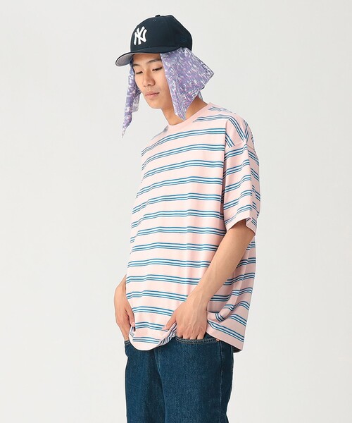 BEAMS(ビームス)の「ルーズ ボーダー Tシャツ(Tシャツ/カットソー・メンズ・グレー/ブルー/レッド系その他2・S/M/L/XL)」の20枚目の写真