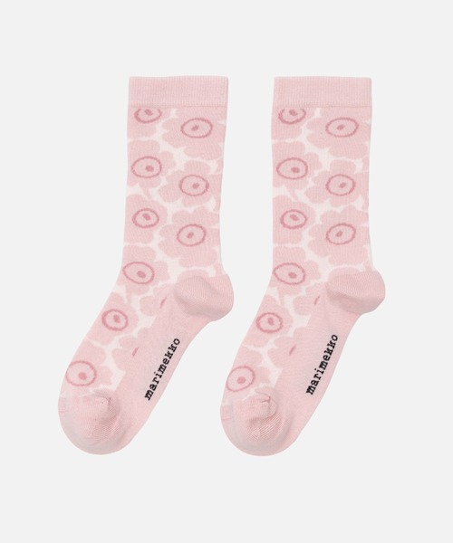 marimekko(マリメッコ)の「【Kids】Makeinen Unikko / Kids socks(ソックス/靴下・キッズ・レッド/ライトピンク・19/22/25/28/31)」の1枚目の写真
