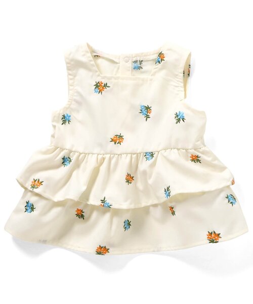 apres les cours（アプレレクール）の「フラワー刺繍ティアードベスト（その他トップス・キッズ・アイボリー/ブラック・140/130/120/110/100/90）」の16枚目の写真