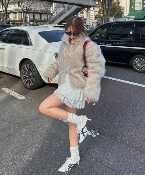 RAY CASSIN（レイカズン）の「ダブルジップファーブルゾン（ブルゾン・レディース・アイボリー/ベージュ系その他2・FREE）」の3枚目の写真