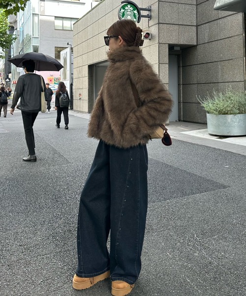 RAY CASSIN（レイカズン）の「ダブルジップファーブルゾン（ブルゾン・レディース・アイボリー/ベージュ系その他2・FREE）」の21枚目の写真