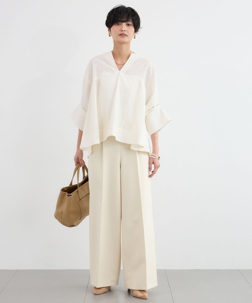 BARNYARDSTORM（バンヤードストーム）の「BARNYARDSTORM / CONFITカフタンブラウス / ハンドウォッシャブル【WEB・一部店舗限定】（シャツ/ブラウス・レディース・ベージュ/ブラック/ホワイト・FREE）」の18枚目の写真