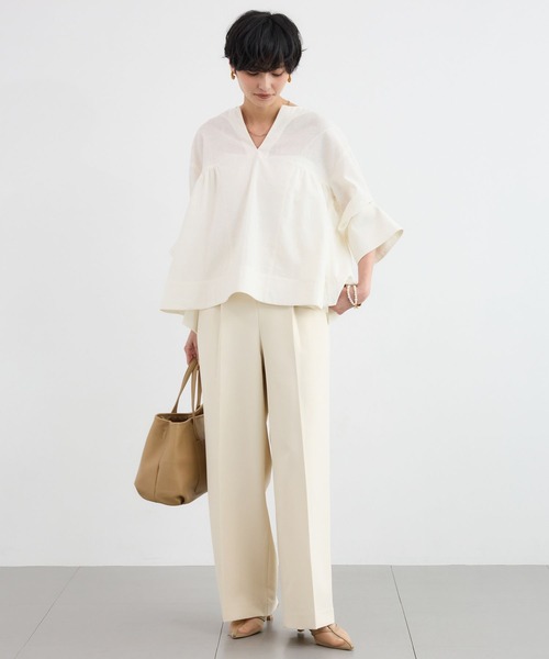 BARNYARDSTORM（バンヤードストーム）の「BARNYARDSTORM / CONFITカフタンブラウス / ハンドウォッシャブル【WEB・一部店舗限定】（シャツ/ブラウス・レディース・ベージュ/ブラック/ホワイト・FREE）」の19枚目の写真