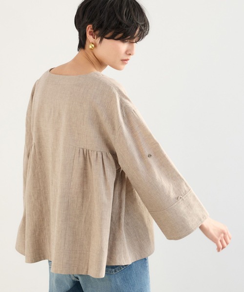 BARNYARDSTORM（バンヤードストーム）の「BARNYARDSTORM / CONFITカフタンブラウス / ハンドウォッシャブル【WEB・一部店舗限定】（シャツ/ブラウス・レディース・ベージュ/ブラック/ホワイト・FREE）」の12枚目の写真