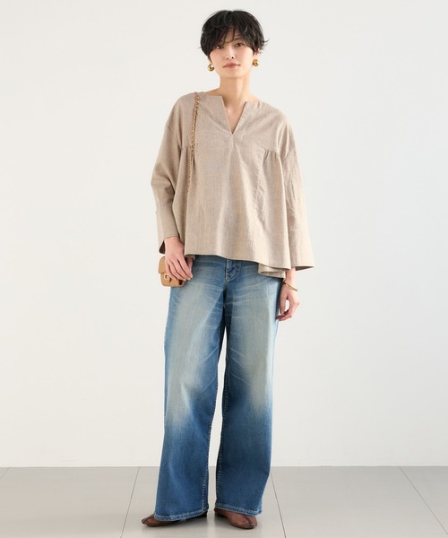 BARNYARDSTORM（バンヤードストーム）の「BARNYARDSTORM / CONFITカフタンブラウス / ハンドウォッシャブル【WEB・一部店舗限定】（シャツ/ブラウス・レディース・ベージュ/ブラック/ホワイト・FREE）」の13枚目の写真