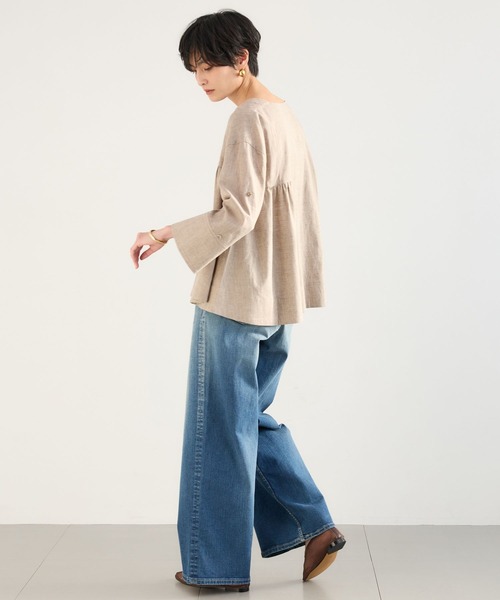 BARNYARDSTORM（バンヤードストーム）の「BARNYARDSTORM / CONFITカフタンブラウス / ハンドウォッシャブル【WEB・一部店舗限定】（シャツ/ブラウス・レディース・ベージュ/ブラック/ホワイト・FREE）」の14枚目の写真