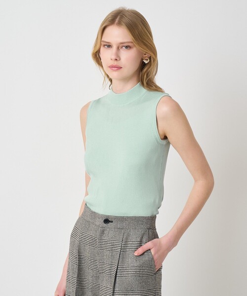 ANAYI（アナイ）の「アセテートポリエステルノースリーブ（ニット/セーター・レディース・ミント/ラベンダー/ベージュ/ホワイト/ブラック/ブルー・38）」の4枚目の写真