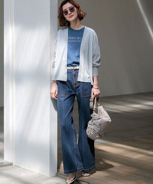 23区 L（ニジュウサンクオオキイサイズ）の「23区DENIM サマー ベイカーパンツ（デニムパンツ・レディース・ネイビー系/ターコイズブルー系/スカイブルー系・44/50/48/46）」の12枚目の写真