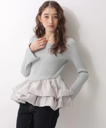 Rirandture | ティアードペプラムドッキングニット(ニット/セーター)