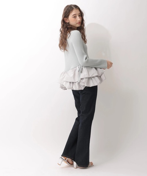 Rirandture（リランドチュール）の「ティアードペプラムドッキングニット（ニット/セーター・レディース・ライトグレー・2）」の11枚目の写真