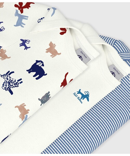 PETIT BATEAU（プチバトー）の「半袖ボディ３枚組（ロンパース・キッズ・その他1・12MONTH/18MONTH/24MONTH/6MONTH）」の3枚目の写真