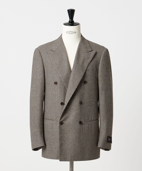 SOVEREIGN(ソブリン)の「<SOVEREIGN>ハンドライン ミックス ハウンドトゥース ダブル 6ボタン スーツ(セットアップ・メンズ・ブラウン系・46)」の2枚目の写真