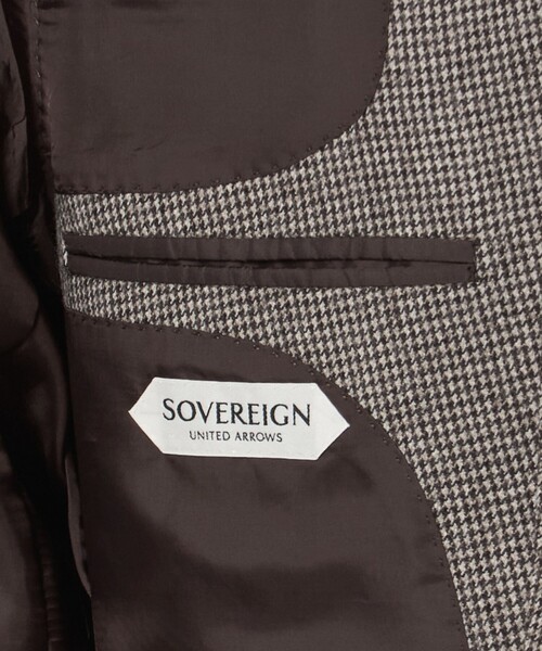 SOVEREIGN(ソブリン)の「<SOVEREIGN>ハンドライン ミックス ハウンドトゥース ダブル 6ボタン スーツ(セットアップ・メンズ・ブラウン系・46)」の9枚目の写真