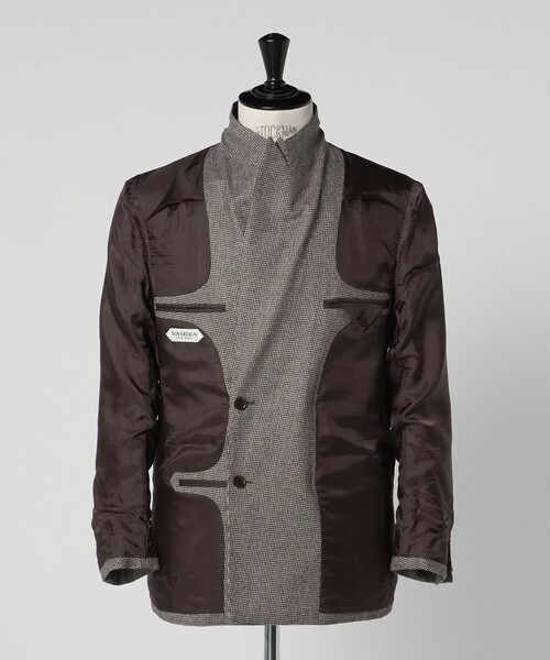 SOVEREIGN(ソブリン)の「<SOVEREIGN>ハンドライン ミックス ハウンドトゥース ダブル 6ボタン スーツ(セットアップ・メンズ・ブラウン系・46)」の10枚目の写真