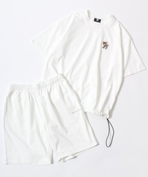 Disney（ディズニー）の「2026SS Disney/ディズニー Tom and Jerry/トムとジェリー 吸水速乾 UV ワンポイント刺繍 セットアップ 半袖Tシャツ×ショートパンツ 上下セット（ルームウェア/パジャマ）」