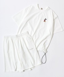 Disney（ディズニー）の「2026SS Disney/ディズニー Tom and Jerry/トムとジェリー 吸水速乾 UV ワンポイント刺繍 セットアップ 半袖Tシャツ×ショートパンツ 上下セット（ルームウェア/パジャマ）」