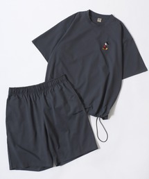 Disney（ディズニー）の「2026SS Disney/ディズニー Tom and Jerry/トムとジェリー 吸水速乾 UV ワンポイント刺繍 セットアップ 半袖Tシャツ×ショートパンツ 上下セット（ルームウェア/パジャマ）」