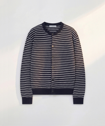FLAWSROOM（フローズルーム）の「Aftersun Stripe Cardigan NAVY（カーディガン/ボレロ）」