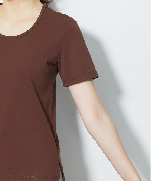 slattgir(スラットジール)の「高身長【読者モデルと一緒に作りました】ベーシックコンパクトカットソーTシャツ(トールサイズ)(Tシャツ/カットソー・レディース・ブラウン/オフホワイト/ブラック・T3L/TLL/TL/TM/T5L/T4L)」の19枚目の写真