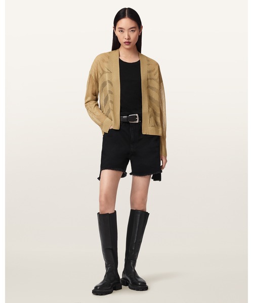ALLSAINTS(オールセインツ)の「MISHA LONG SLEEVED CROPPED CARDIGAN | MISHA 長袖 クロップド カーディガン(カーディガン/ボレロ・レディース・ゴールド系その他・S/M/XS)」の3枚目の写真