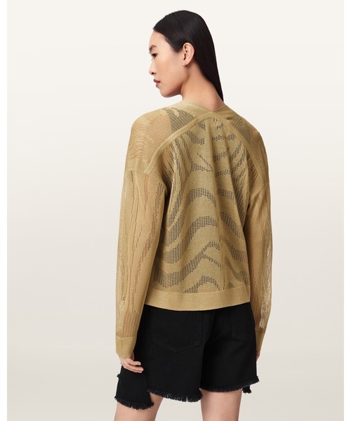 ALLSAINTS(オールセインツ)の「MISHA LONG SLEEVED CROPPED CARDIGAN | MISHA 長袖 クロップド カーディガン(カーディガン/ボレロ・レディース・ゴールド系その他・S/M/XS)」の6枚目の写真