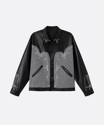 U:UME（ユーム）の「Embroidery Docking PU Jacket（ライダースジャケット）」