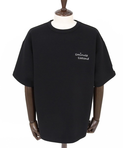1minute 1second(ワンミニットワンセカンド)の「mt10279-cursive embroidery cardboard knit cut & sewn カットソー(1M26N230)(Tシャツ/カットソー・メンズ・ホワイト×ブルー/ブラック/ホワイト×ブラック・M/S/XL/L)」の20枚目の写真