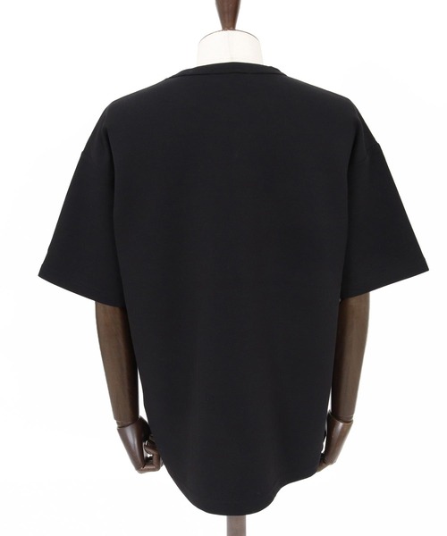 1minute 1second(ワンミニットワンセカンド)の「mt10279-cursive embroidery cardboard knit cut & sewn カットソー(1M26N230)(Tシャツ/カットソー・メンズ・ホワイト×ブルー/ブラック/ホワイト×ブラック・M/S/XL/L)」の21枚目の写真