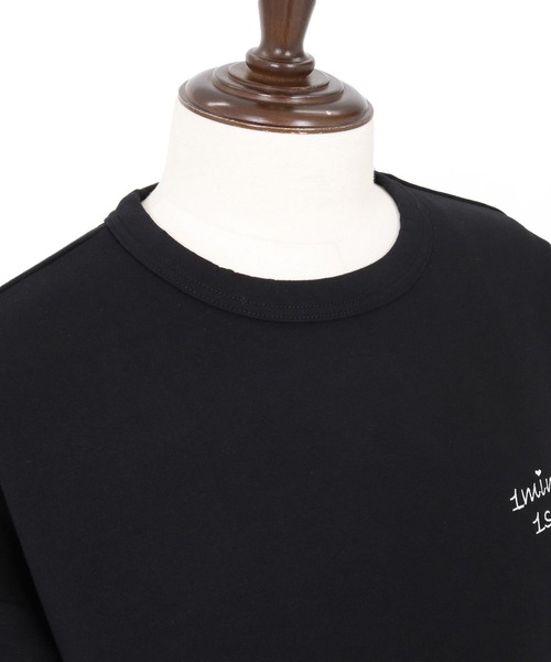 1minute 1second(ワンミニットワンセカンド)の「mt10279-cursive embroidery cardboard knit cut & sewn カットソー(1M26N230)(Tシャツ/カットソー・メンズ・ホワイト×ブルー/ブラック/ホワイト×ブラック・M/S/XL/L)」の22枚目の写真